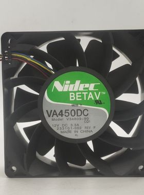 全新Nidec VA450DC  12V 3.3A 12CM 12038 暴力大风量高转速风扇