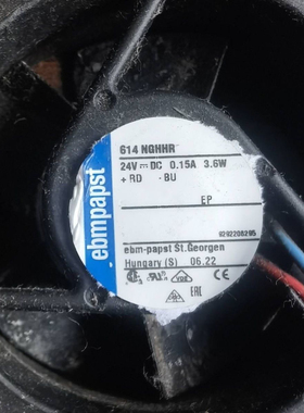 现货TYP 614NGHHR 614NGHH 24V150MA3.6W 德国 进口风扇