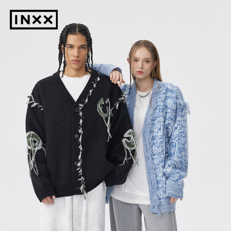 【INXX】APYD潮牌新品流苏毛衣宽松休闲针织衫男女同款APE3060884