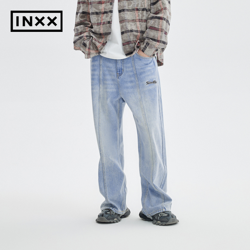 【INXX】Standby 潮牌春新品宽松休闲牛仔裤情侣直筒裤XME1220243