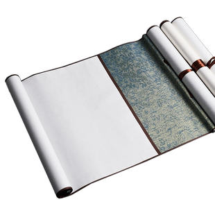 庆学堂宣纸空白卷轴书法横幅挂轴竖版中堂画轴半生半熟毛笔字专用作品纸书画手卷国画纸挂画字画装裱画定制