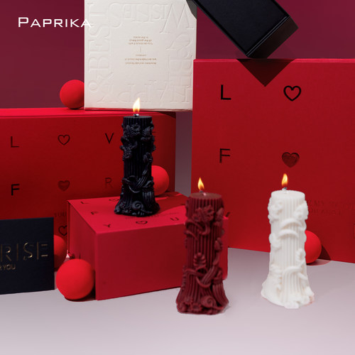 45度低温銮金蜡烛可撕拉罗马柱手工香薰大豆蜡情侣调礼物