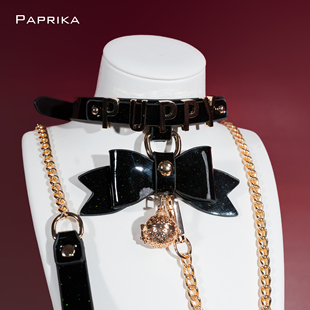 Puppy*夜光发光铃铛choker蝴蝶k9颈饰puppy项圈男女m定制刻字