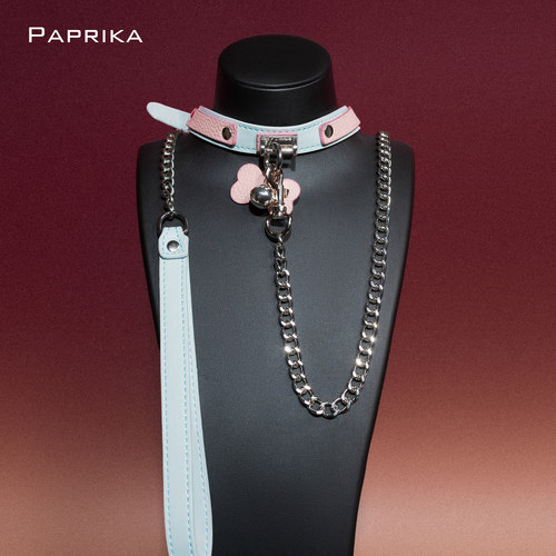 Puppy*铃铛项圈真皮choker狗牌带牵引刻字可拆卸脖圈k9脖圈