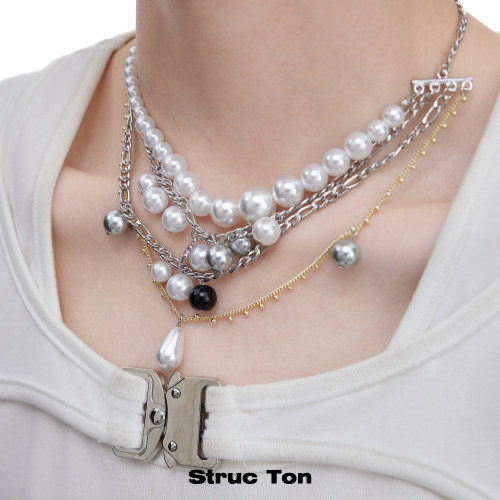 StrucTon珍珠高级感锁骨链
