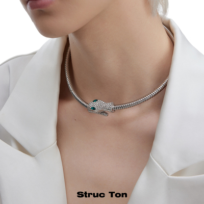StrucTon金属蛇形可调节锁骨链