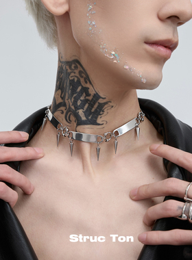 StrucTon高级冷淡金属锁骨项链