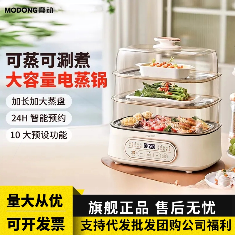 摩动电蒸锅家用蒸炖煮一体小型多