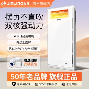 金羚风暖浴霸照明排气扇一体卫生顶30x60浴室暖风取暖器间集成吊