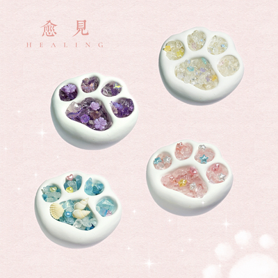 幸运猫爪可爱水晶许愿装饰摆件