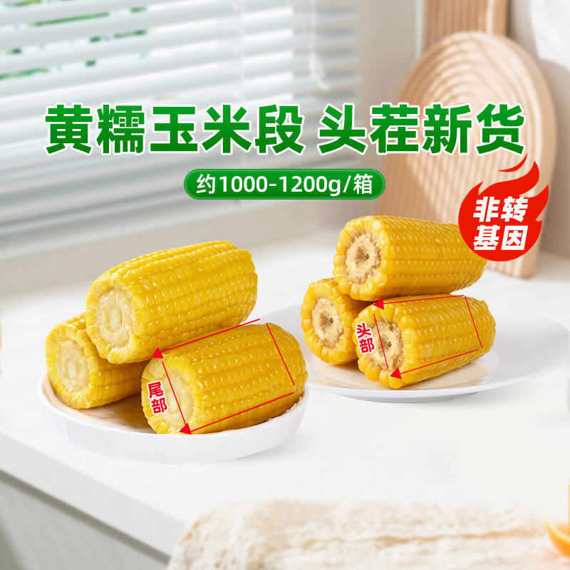 灶小美玉米新鲜糯玉米段真空装非即食礼盒装粘糯鲜苞谷粗粮玉米棒