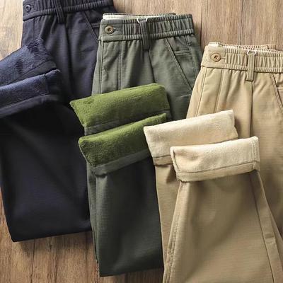 潮牌长裤加绒日系耐磨休闲