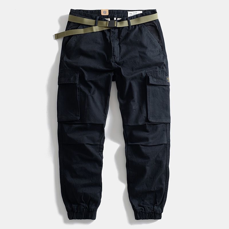 长裤+束脚+耐磨+工装+休闲+纯棉