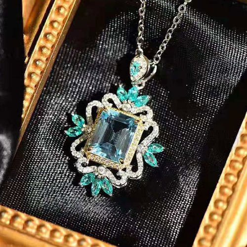 Little Red Book Recommend Necklace Luxury Sea Blue