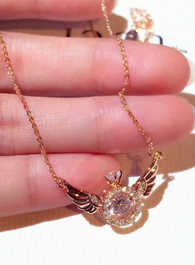 Little Red Book Recommend Angel Wings Necklace Temperament