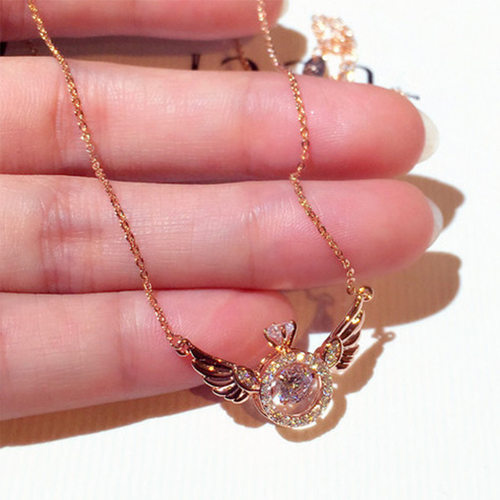 Little Red Book Recommend Angel Wings Necklace Temperament
