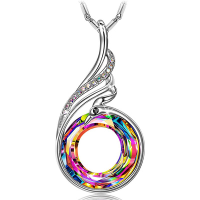 Colorful Peacock Gradient Pendant Women's Autumn New Net