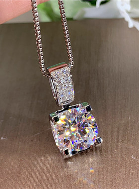 Niutou Single Diamond Pendant Necklace Female Classic Joker