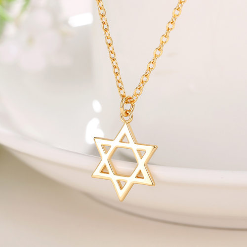 Korean Version Of Six-pointed Star Necklace Simple Star