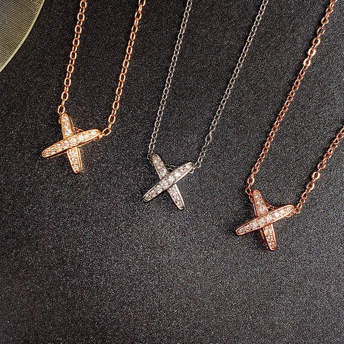 Women's Letter X Necklace Student Mori Clavicle Chain