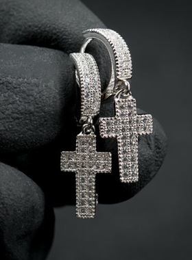 Cross Male Eardrop Earrings Ear Jewelry