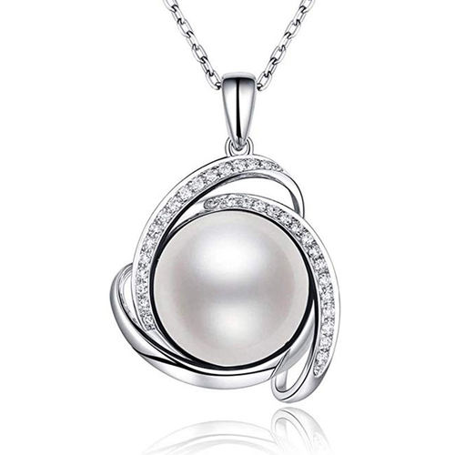 Simple Artificial Pearl Flower Necklace Female Jewelry In