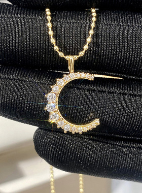 Niche Simple Small Moon Necklace Light Luxury High Sense