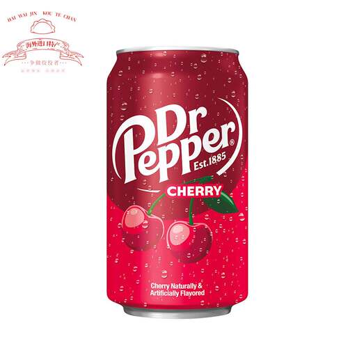 Dr Pepper进口胡椒博士汽水可乐355ml罐装整箱樱桃味奶油味