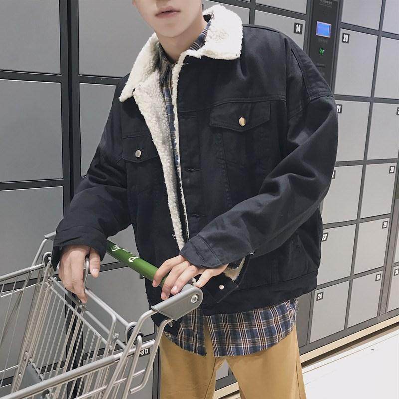 冬季加绒牛仔外套男韩版仿羊羔毛夹克青年加厚保暖棉衣牛仔衣潮男,男装,夹克,淘宝优惠券,粉丝福利购,淘宝优惠卷