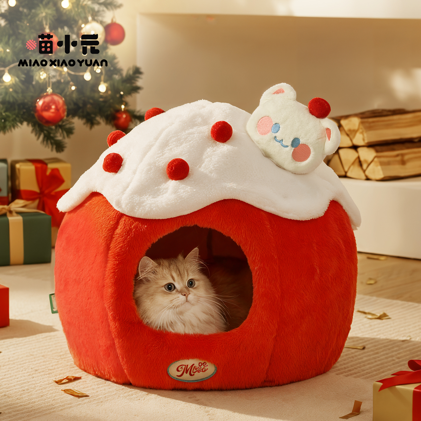喵小元|雪芙球猫窝冬季保暖圣诞