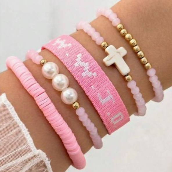 WWJD字母手链手环女时尚个性