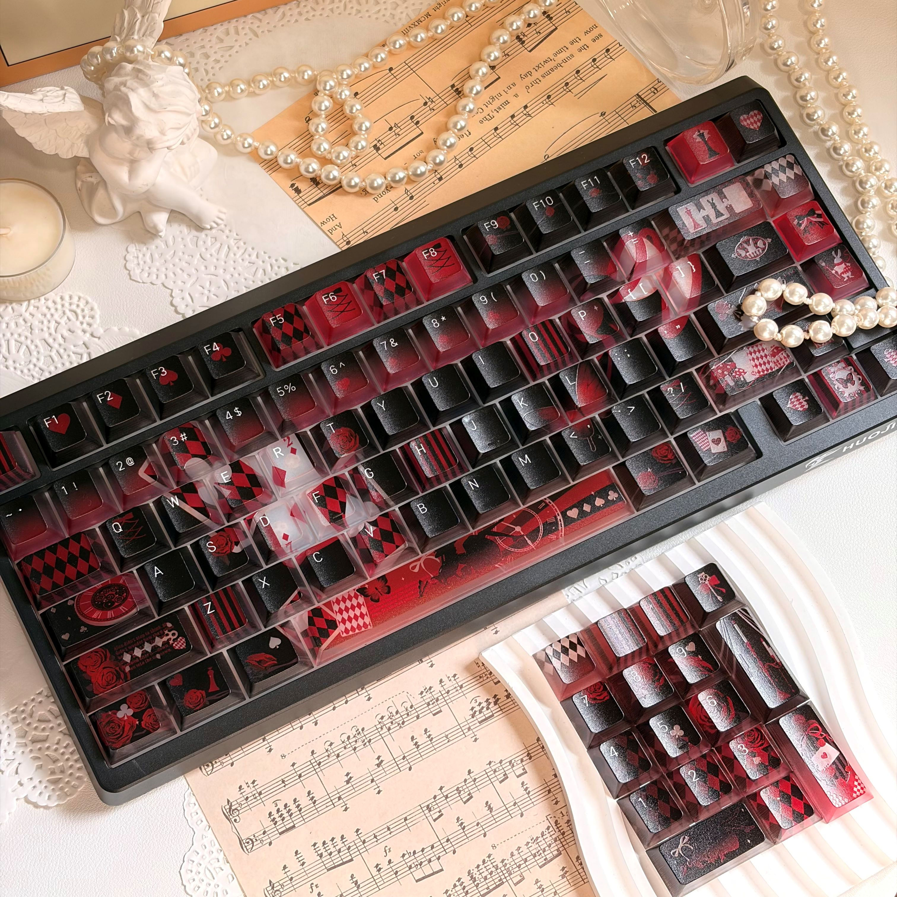 龙乘  失落爱丽丝键帽 119键雾透光原厂高度适配机械键盘键帽hi75