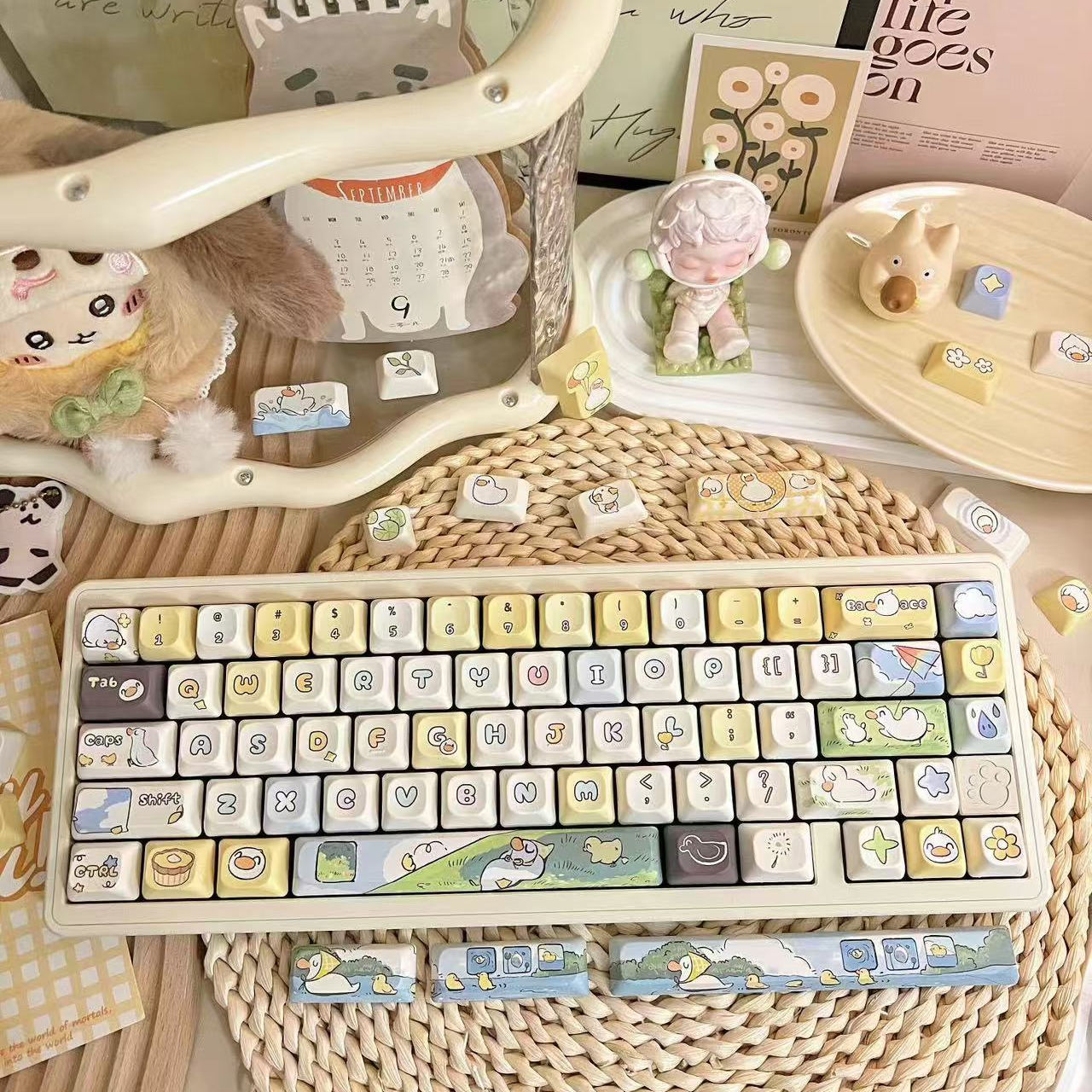 龙乘 好快乐鸭主题机械键盘键帽HI75 HI8 原厂 MDA  dma高度