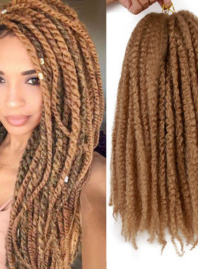 扭博辫脏辫假发蓬松编发男女非洲手搓两股辫嘻哈雷鬼发绳三股辫