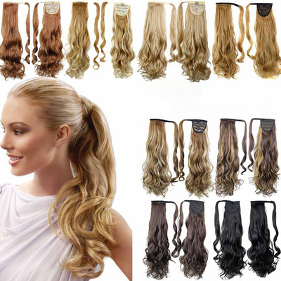 clip in ponytail hair Synthetic Hair Extensions Many colors
