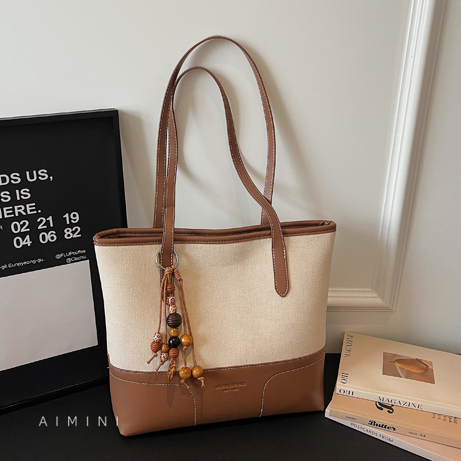 高级感撞色拼接托特包女2026春季新款时尚百搭上班通勤单肩手提包,箱包皮具/热销女包/男包,托特包,淘宝优惠券,粉丝福利购,淘宝优惠卷