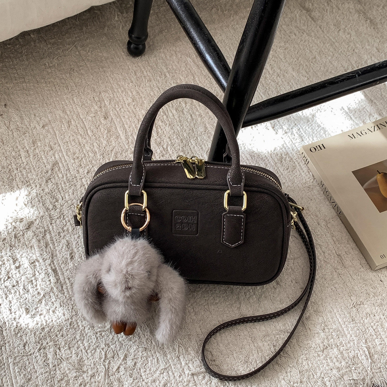 高级感小众保龄球手提包女2025秋冬新款时尚百搭日常通勤斜挎包