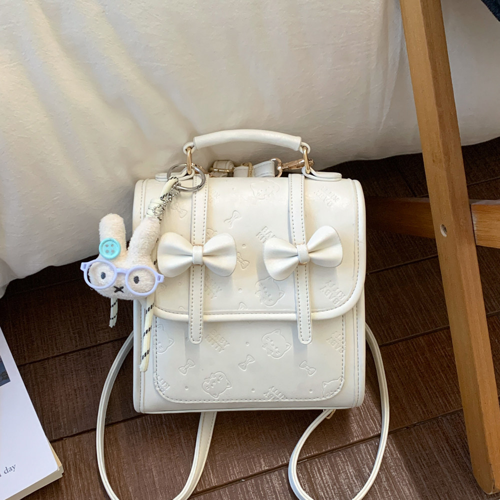 甜美少女风蝴蝶结双肩包女小型2026春季新款时尚百搭日常小背包