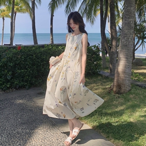 可可旅拍 度假风花色连衣裙 RF2C036-L393-P125-K188图片