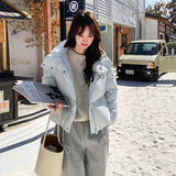 ！！白鸭绒蓝色可拆卸两穿羽绒服-2C036-M210-P260-K438，女装羽绒服，2C036