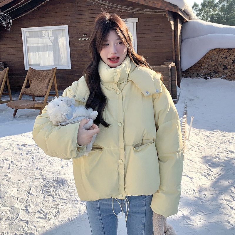可可 鹅黄色短款羽绒服 2C036-M317-P220-K365图片