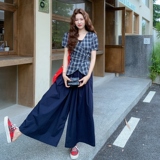 夏季新款格子上衣+阔腿裤两件套RF2C036-T520-P155-K228，女装套装/套裙，2C036