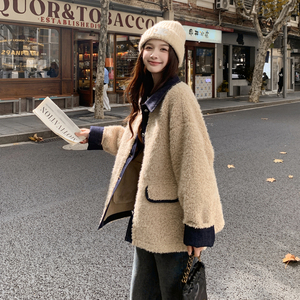 冬季新款 米杏色羊羔毛外套 RF2C036-Y617-P205-K318图片