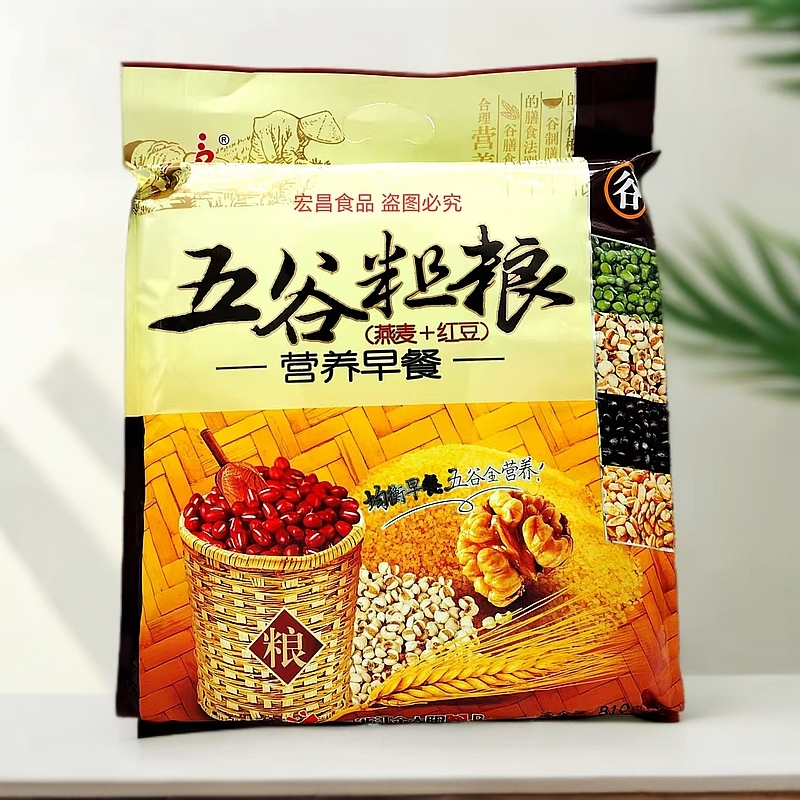 宝嘉力810g无加蔗糖中老年五谷粗粮饮品早餐混合谷物燕麦片27小袋