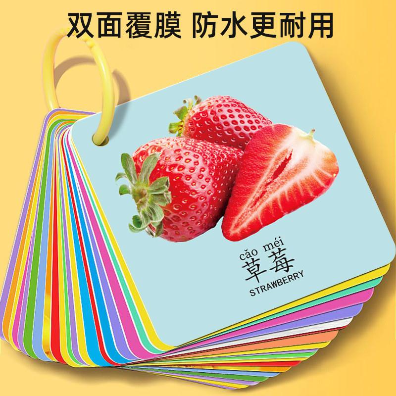 动物卡片认知早教启蒙书儿童一岁宝益智玩具看图识物