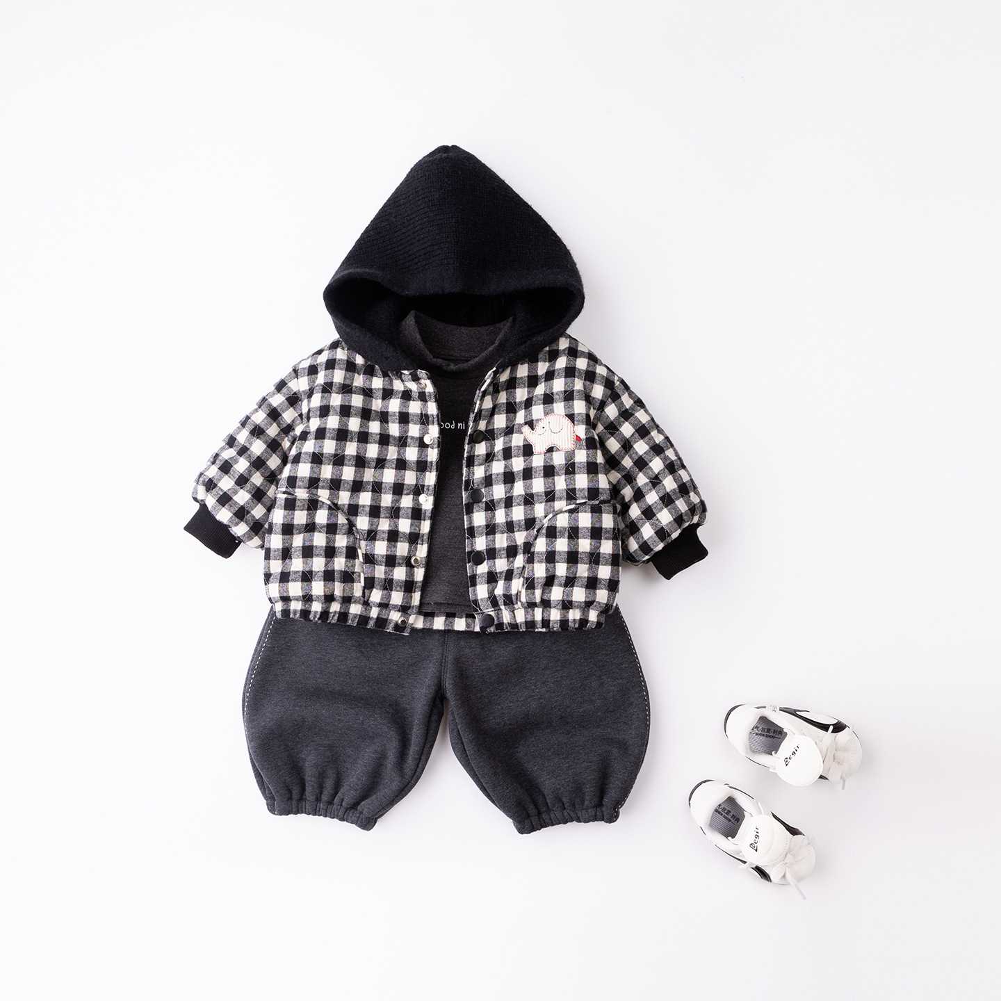 男童秋冬季加厚棉服三件套｜洋气