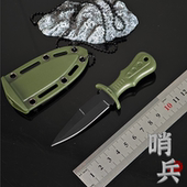 高级户外露营刀具不锈钢水果刀口袋刀防身小直刀随身项链迷你小刀