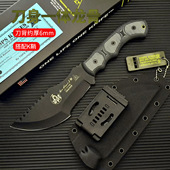 高硬菜刀手把肉刀户外生存刀全钢防身小刀 6mm厚刀身野营刀具开刃