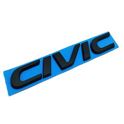 16-21款车标CIVIC后备尾箱英文字母220TURBO贴标志黑色