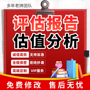 代写评估报告企业投资方案风险安全估值商业收益分析价值环评研究